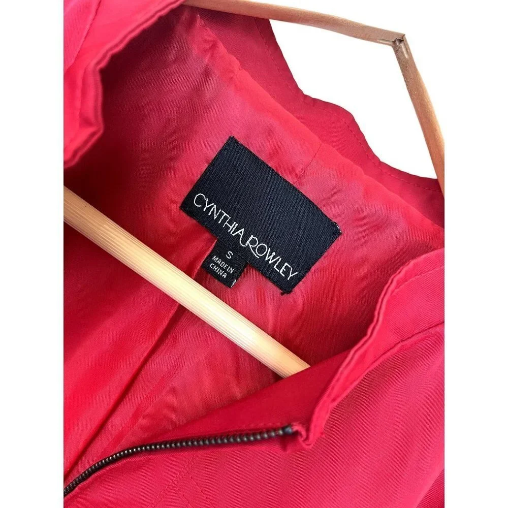 Cynthia Rowley Cherry Red Zip Up Blazer S